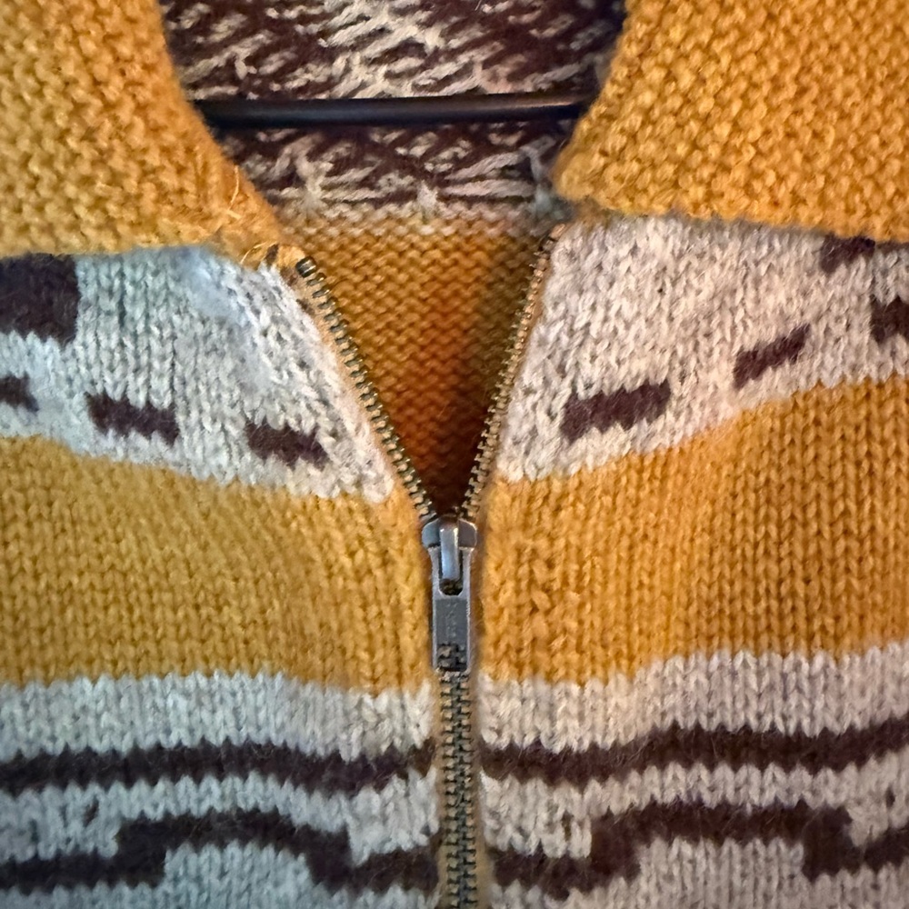 Pendleton Graphic Shetland Zip Sweater sz Small - Picture 5 of 7